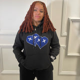 "Nipsey Blue Carbon" Double Heart Hoodie