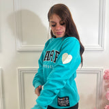 "Tiffany Blue Members Only" Collegiate Rare Crew Pullover