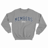 "Grey Star Members Only" Collegiate Rare Crew Pullover