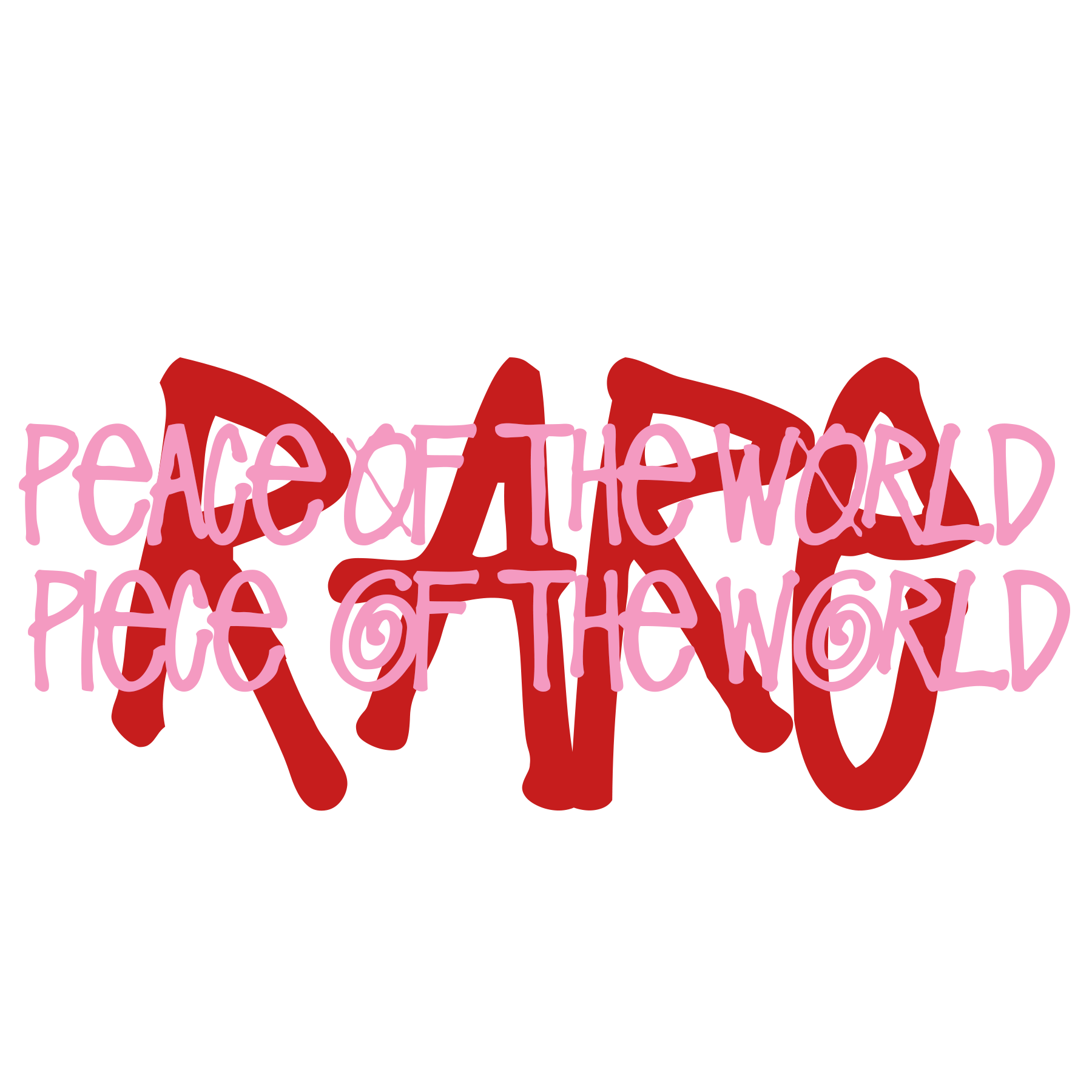 "World Peace" Puff Print Rare T-shirts